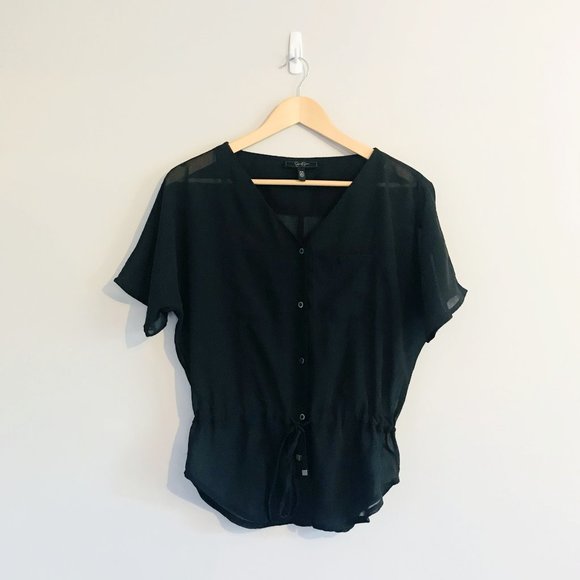 🌿Jessica Simpson | Light Blouse with Waist Tie - Picture 1 of 2